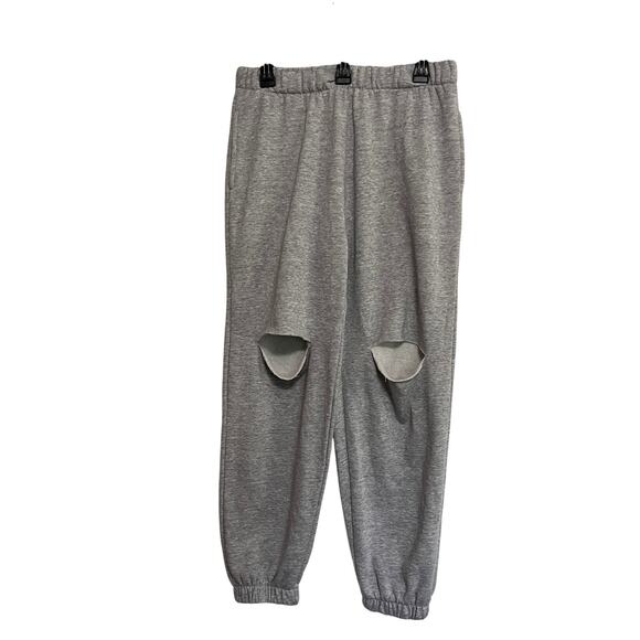 Reflex Life is out there Jogger Sweat Pants Slit in Knees Womens Size Large Gray - Picture 1 of 5